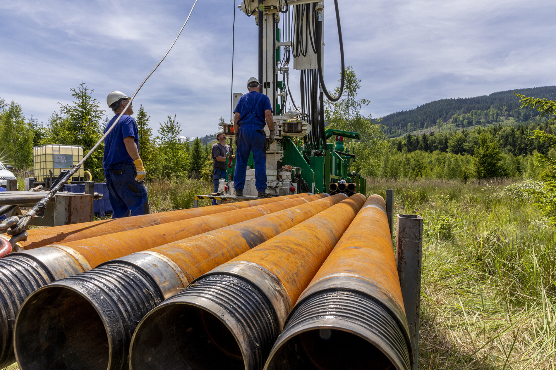 Vrtné práce na odkališti ve Zlatých Horách